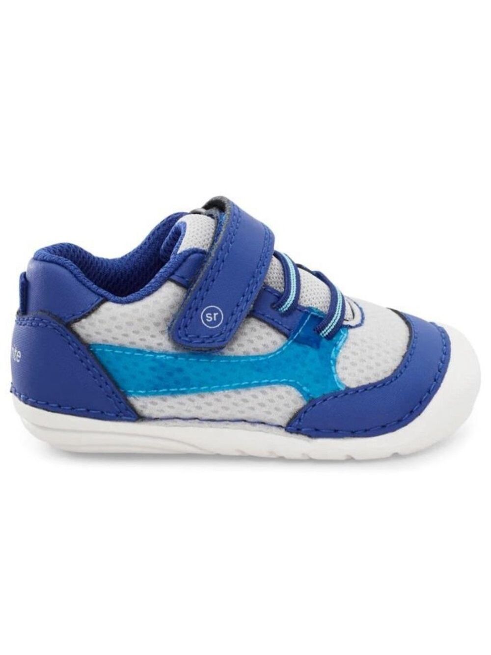 Stride Rite Blue and White Toddler Hook-and-Loop Sneakers